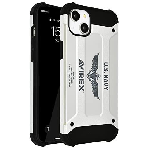 �y AVIREX ���K�i �z iPhone14 Plus �P�[�X �ϏՌ� �u �A�[�~�[�^�t �v �A���B���b�N�X �u�����h �w�� �A�C�t�H��14�v���X 6.7�C���`�X�}�z�P�[�X (�V���o�[)