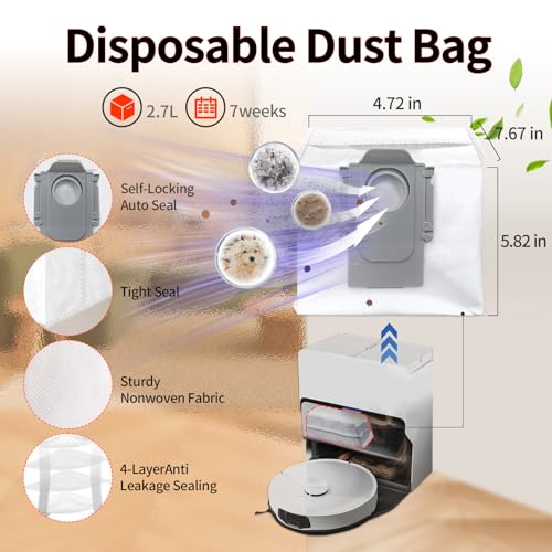 Image of 33 PCS S8 MaxV Ultra Accessories Kit Compatible with Roborock S8 Max /MaxV Ultra Robot Vacuum,6 Scent Tablets,1 Set Main Brush,4 HEPA Filters,4 Mop Cloth,4 Edge Mop Cloth,6 Side Brushes,6 Dust Bags