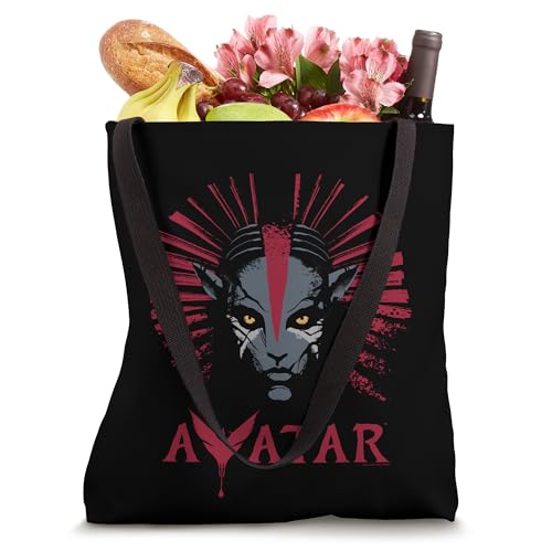 Bolso tote oficial de Avatar: Fire and Ash con cara de Varang del Clan Mangkwan y logotipo de la película miniatura 4