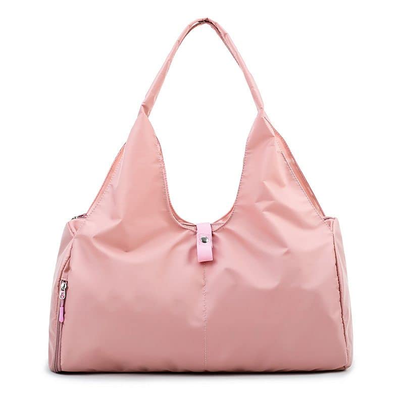 Image of BANQLYN Women Nylon Dry Wet Sport Bags Multifunction Fitness Training Yoga Duffle Bag with Shoe Compartment Fitness Bag (Pink)