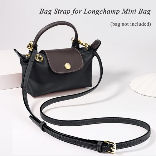 Image of Leather Purse Straps for Longchamp Conversion Kit, Leather Handbag Crossbody Shoulder Strap Adjustable for Women