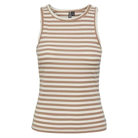 PIECES Women's Ribbed Slim Fit Tank Top Cover