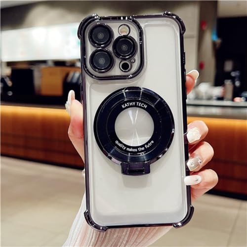 Étui de téléphone avec Support magnétique ENILSA Noir pour iPhone 14 Plus et Protection Objectif