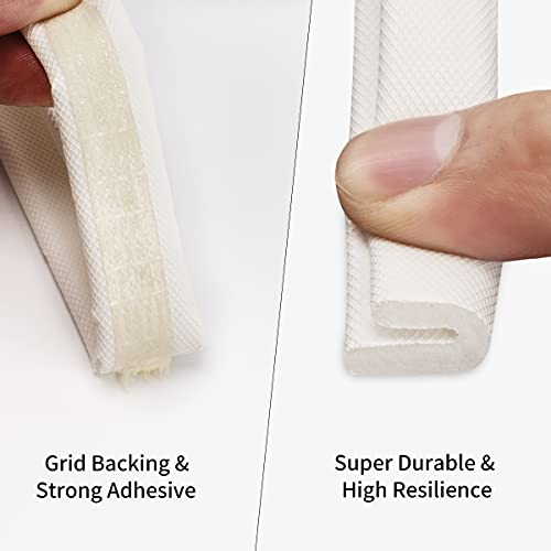 Weather Stripping Seal Strip For Doors/Windows, 1/2 Inch Wide V Shape Foam Self-Adhesive Door Jamb Weatherstrip Gap Blocker, Soundproofing/Gaps Anti-Collision (White) #TOP2