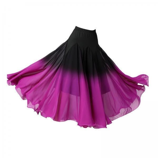 2xWomens Ballroom Dance Skirt Latin Elegant Black Purple Gradient Long Skirt | Clothing, Shoes & Accessories | Dancewear | Adult Dancewear | Skirts-image-49