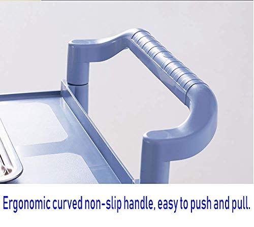 Trolley op wielen Tool 3 Tier Hotel Catering Cart met handvat Restaurants Schoonmaakservice Verzamelrol Trolley met wiel… - Afbeelding 6