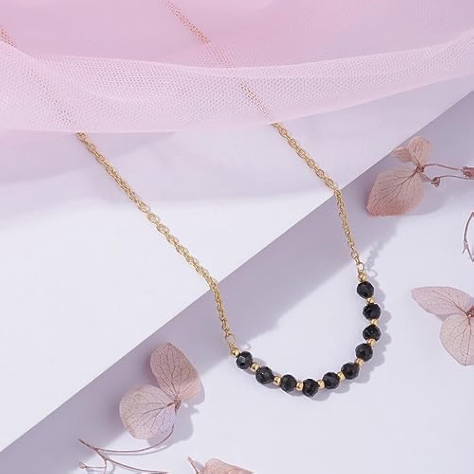 Women's 925 Sterling Silver Beaded Plated Chain Mangalsutra