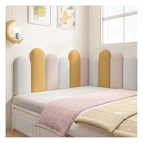 Cabecero de despegar y pegar, acolchado de pared 3D para niños, tapizado de esponja, paneles de pared para dormitorio infantil