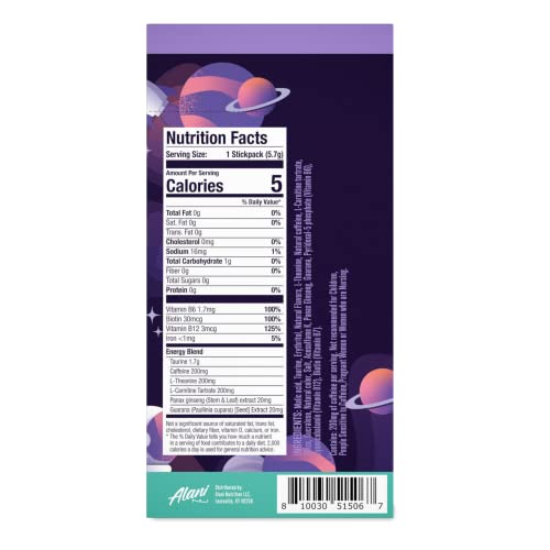 Alani Nu Energy Sticks Cosmic Stardust & BREEZEBERRY | Energy Drink Powder | Pre Workout Performance with Antioxidants | On-The-Go Drink Mix | Biotin, B Vitamins | Zero Sugar | 5 Calories | 20 Pack - Thumbnail 3