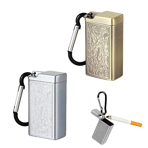 HIULLEN 2pcs Zigaretten Taschenascher, Aschenbecher to go Edelstahl, Mini...