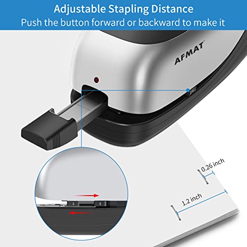 Electric Stapler, Automatic Stapler For Desk, Electric Stapler Desktop, Ac Or Battery Powered Stapler Heavy Duty, With Reload Reminder & Release Button, 25 Sheets Capacity, Silver #TOP4