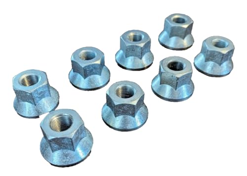 Image of Generic (Set of 8) 5 /8 inch inch - 18 Grade 8 Flange Trailer Lug Nuts, Black, HVPL-6-058