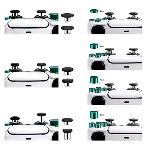 Kits de substituição de botões de bala de metal magnético 31 em 1 para controle PS5/PS4 (verde)