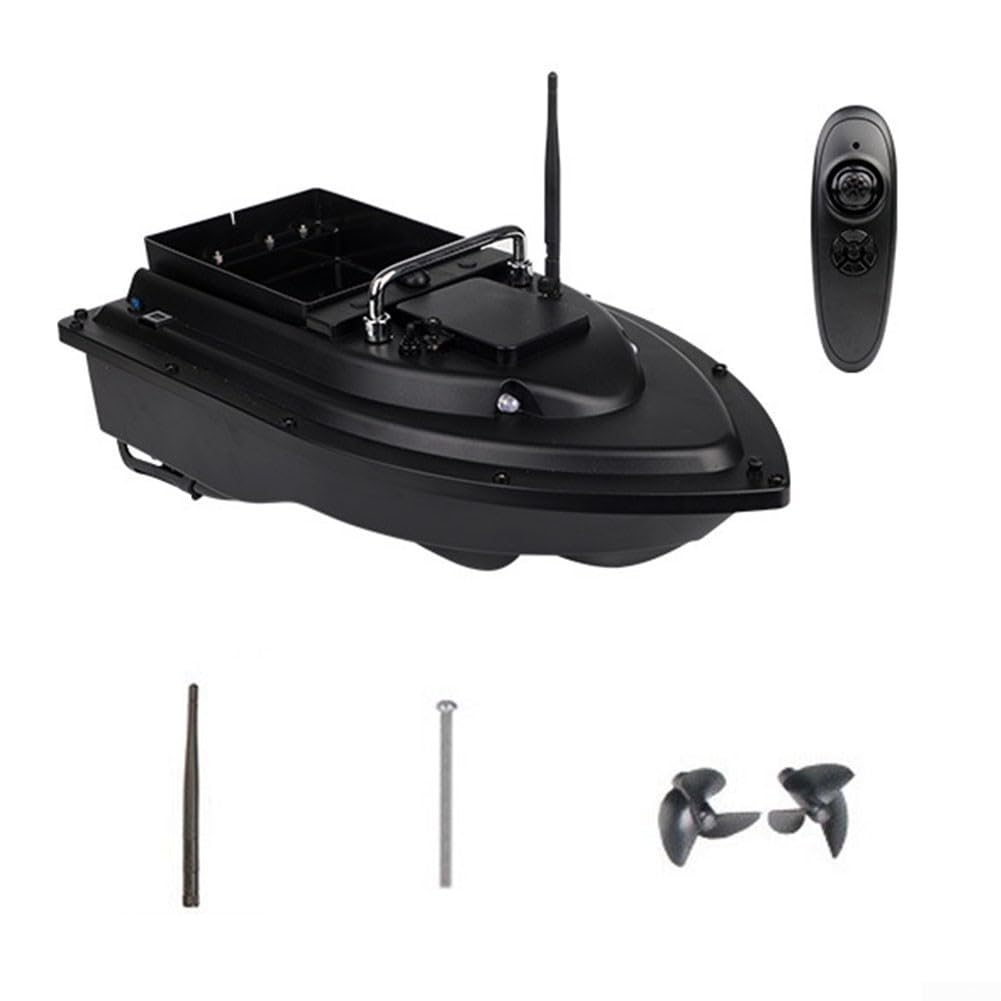RC przynęta do bezprzewodowego naczynia do karmienia F18 2,4 GHz ze światłem LED do wędkowania w jeziorze, podwójny silnik, 48 cm (1 × 14000)