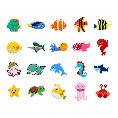 20pcs Sea Shoe Charms for Clogs and Sandals, Novelty Shoe Decoration Accessories, Humorous Prank Gift, Cute Unique Shoe Accessories (Sea 20pcs)