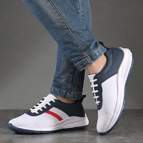 Image of Centrino Urban Sneakers for Man | Shoes for Men Stylish | Casual Lightweight Lace-Up Canvas Walking Shoes | Cushioned Insole | Breathable Comfortable Anti-Skid Sole | Trendy Mens Shoes for City Walks (6823)