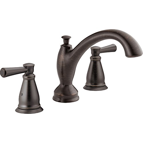 Linden Traditional Roman Tub Faucet -  - Classic Bathtub Faucet & Handles - Durable Bathroom Fixtures - Venetian Bronze (Valve Sold Separately) - Delta Faucet T2793-RB