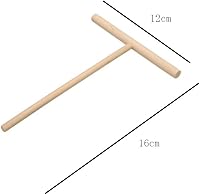 Vista 2 de 5 piezas para hacer panqueques, plancha para panqueques, esparcidor de madera en forma de T, crepé, esparcidor de masa para panqueques, herramienta