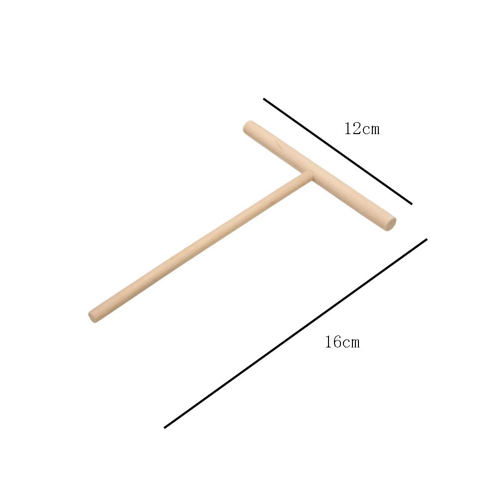 5 piezas para hacer panqueques, plancha para panqueques, esparcidor de madera en forma de T, crepé, esparcidor de masa para panqueques, herramienta de cocina para el hogar 2