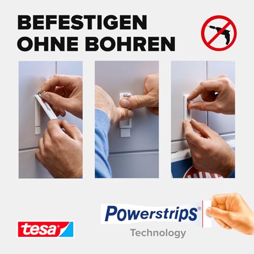 tesa Klebeschraube für Fliesen und Metall (verstellbar, 3 kg)