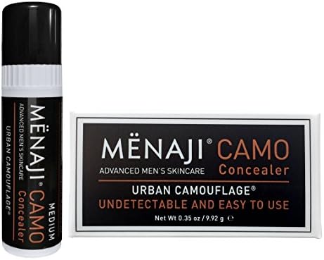 MËNAJI URBAN CAMOUFLAGE® Concealer Stick for Men - Skin Foundation Concealer for Dark Circles, Acne, Under Eye - Corrector - Mens Cosmetics - Medium - 0.35oz