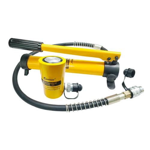 Hydraulic Cylinder Jack,10 Ton Heavy Duty Porta Power Kit with CP-180 Manual Hydraulic Hand Pump,2