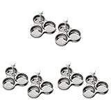 eier silberfische Rostfreier Stahl wrtgerht 3 Stück Herdplatte Silber Stahl Topf DREI Edelstahl for Herd Gitter Dampfkorb KitcheKochen Ei pochieren Küchengeräte (Color : Silverx3pcs, Size : 2 pcsx3pcs)