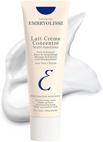 Embryolisse Lait-Crème Concentré Multifunction Daily Moisturizer, Makeup Primer, and Makeup Remover, French Face Cream With Shea Butter & Aloe Vera, Suitable for All Skin Types, 75 ml