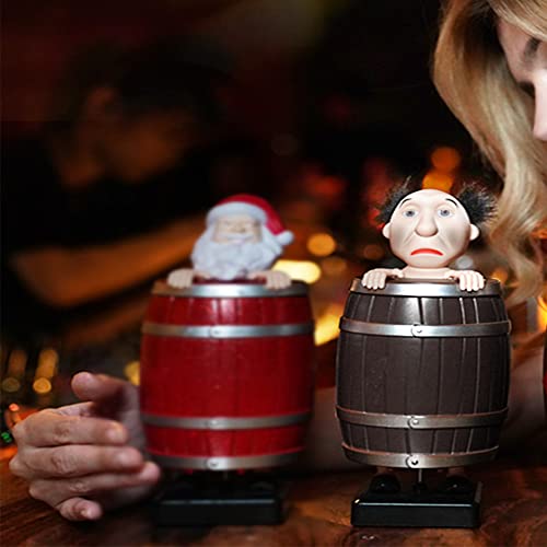 Funny Cigarette Case, Cigarette Box, Funny Cigarette Holder, Funny Santa Claus In The Wooden Barrel Cigarette Dispenser Pop Up, Cigarette Holder Prank Toy Gift For Man (Bald Man) #TOP6