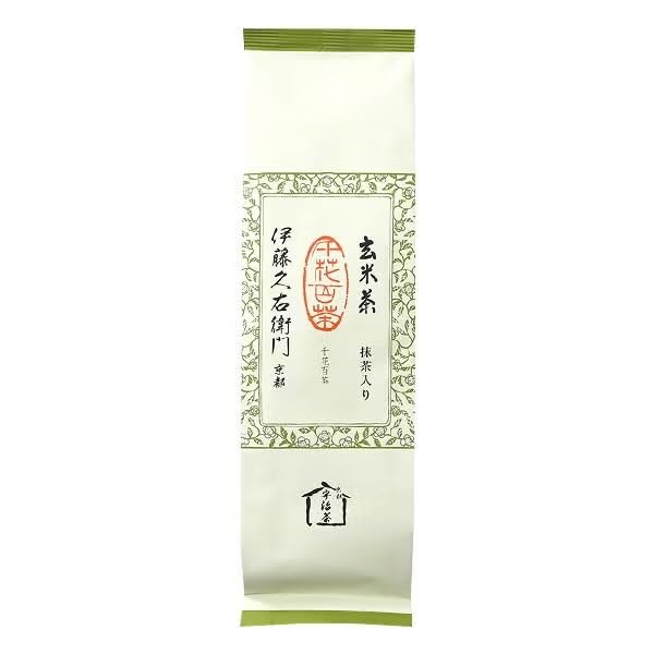 Image of ITOHKYUEMON KYOTO Uji Genmaicha with Matcha, 0.39 lb, Roasted Rice Tea with Matcha, popcorn tea, Japanese Loose Leaf Tea JAPAN