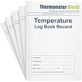 Pack of 5 X Temperature Log Books 6 Months Records - Monitor Fridge Freezer Log Book Temperature Food Safety and Hygiene - Image 1