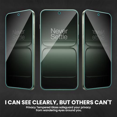 Image of ArmourPro Anti-Spy Privacy Tempered Glass for OnePlus 13s - Anti Peeping Screen Protector, Edge to Edge Full Coverage, 9H Hardness, Easy Installation Kit | Pack of 2
