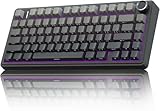 AULA F75 Pro Wireless Mechanical Keyboard,75% Gasket Hot Swappable Custom Keyboard,RGB Backlit,Pre-lubed Reaper Switches,Side Printed PBT Keycaps,2.4GHz/USB-C/BT5.0 Mechanical Gaming Keyboard