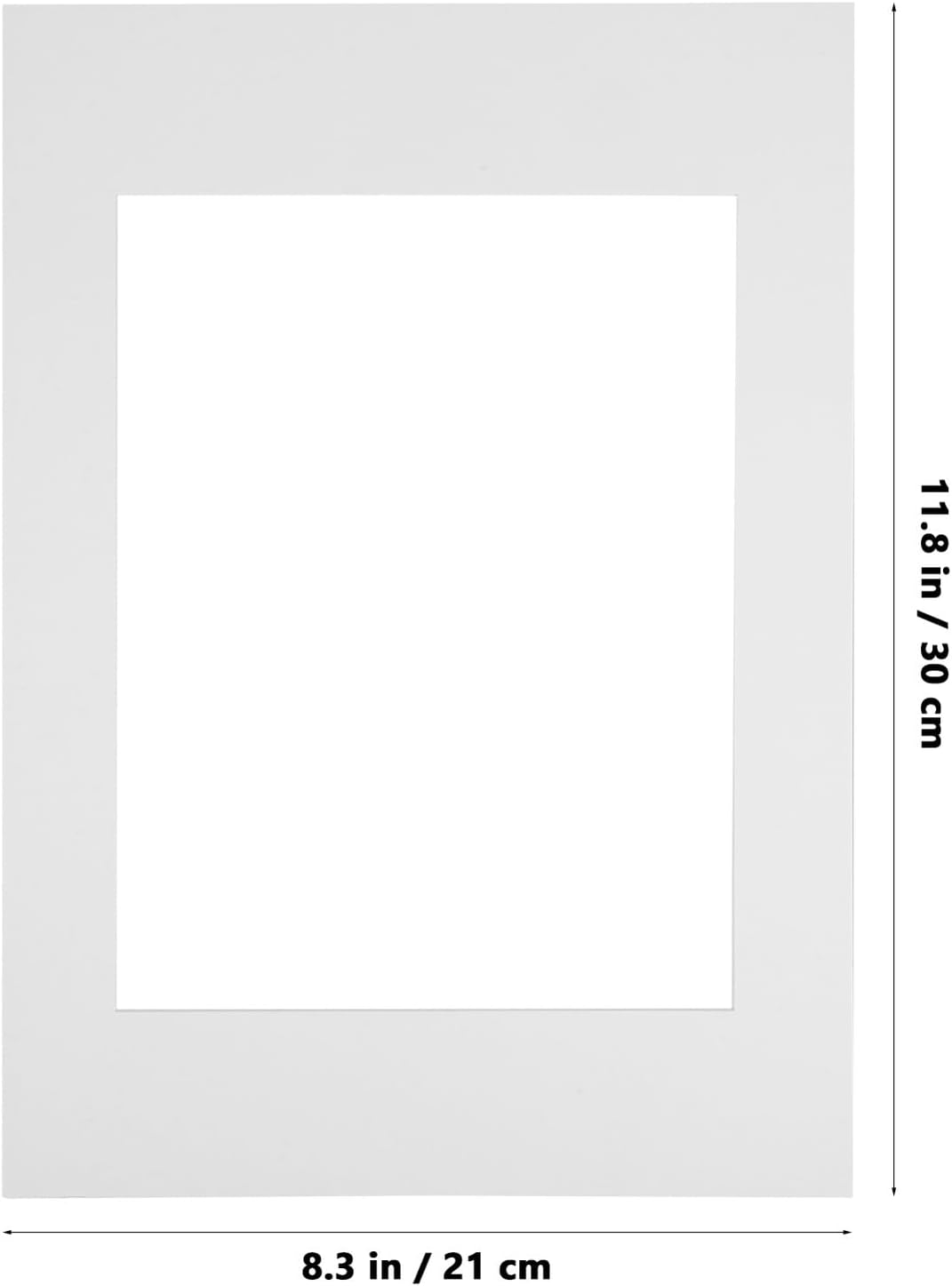 VILLFUL White Cardboard Picture Frame Matting with A4 Opening 10pcs Photo Frame Mat Board for Art Prints and Photos Acid-Free Paper Suitable for Craft Framing