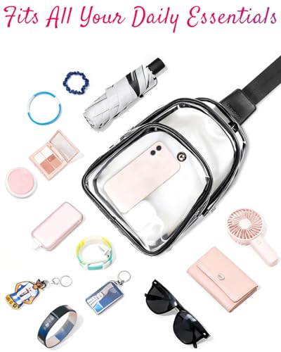 GLORIEROO Clear Bag for Stadium Events - Small Clear Shoulder Sling Crossbody Bag for Women Men for Sports Events Concerts - Thumbnail 4