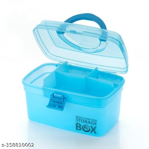 Storage Box First aid Cabinet Storage Bins Medicine Case Baby Plastic Storage Box Portable Multipurpose Plastice Storage Box Travel Stationery nizer Storage Box Use for Makeup Cosmetic (17 -P1790) 2