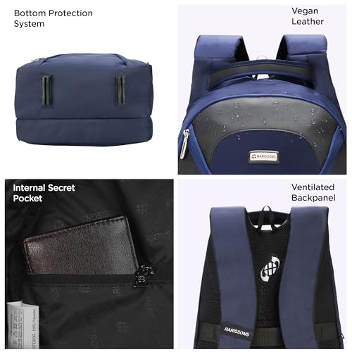 Image of HARISSONS Axis Business Travel Laptop Backpack | 35L | Fits 15.6 inch Laptop | 1000D PU-Coated Polyester | Office, Travel & Work Commute