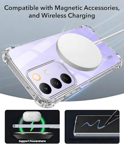 Image of Jkobi Shockproof Crystal-Clear Back Cover for Realme C85 5G | Realme Narzo 90x (Magsafe Wireless Support | Drop & Camera Protection | Hard Polycarbonate)