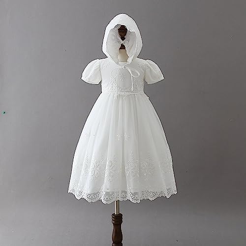 Baby Girl Christening Baptism Dress Long Blessing Gowns White Formal Wedding Dresses for Newborn4