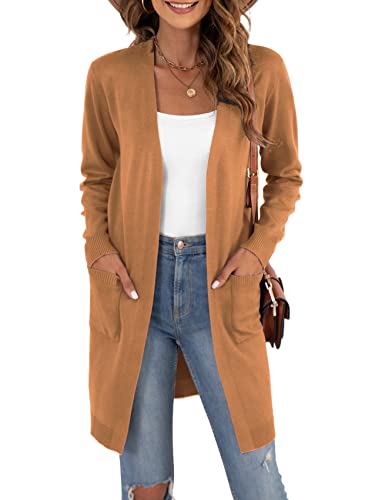 Image of VIISHOW Women's Classic Cardigans Long Sleeve Open Front Casual Knit Cardigan Sweaters Coat Soft Outwear