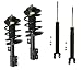 DTA 70152 Full Set 2 Front Complete Strut Assemblies With Springs and Mounts + 2 Rear Shocks 4-pc Set Fits 2007-2012 Nissan Altima 2.5L Only, Non Hybrid