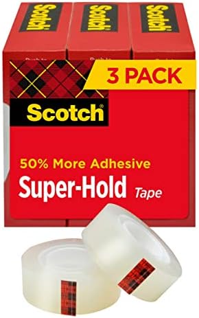 Scotch Super-Hold Tape, 3/4 in x 800 in, 3/Pack (700S3)