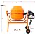 3 CU FT Electric Cement Mixer, 1/3 HP Concrete Mixer Machine with Wheel and Stand, Portable Cement Mixer Machine, Suitable for Stucco and Seeds (3 Cu. Ft, Yellow)