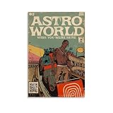 JINXX Travis Poster Astroworld Album Cover Vintage Posters Decorative Painting Canvas Wall Posters And Art Picture Print Modern Family Bedroom Decor Posters for Room Aesthetic 12x18inch(30x45cm)