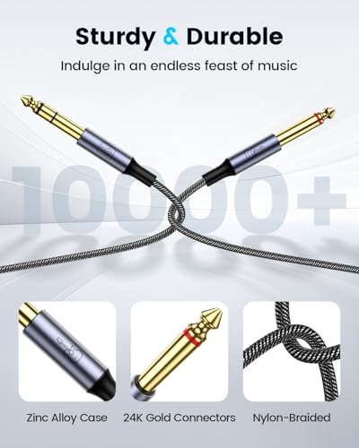 MOSWAG Cable USB-C a Doble 6.35mm Audio 1 m miniatura 3