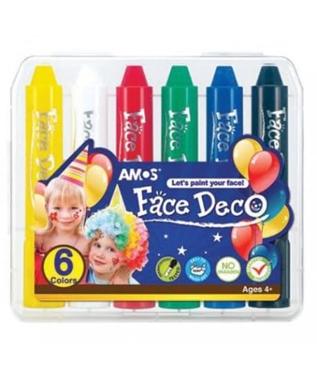 Amos Face Deco Twistable Crayons - 6 Pieces - Made in Korea (Regular)-image-45