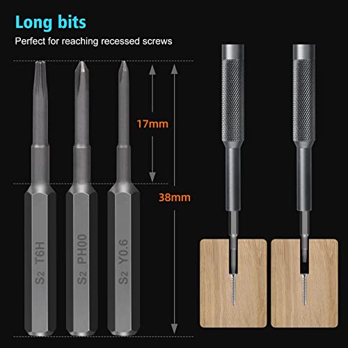 Strebito Small Screwdriver Set 39 In 1 Precision Screwdriver Set, Electronics Tool Kit Screwdriver Kit - Pc, Laptop, Rc, Computer, Phone Repair Kit, S2 Steel Long Bits - Torx, Pentalobe, Triwing #TOP4