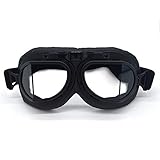 Evomosa Motorcycle Goggles Vintage Pilot Style Cruiser Scooter Goggle Outdoor Sand Goggles Bike Race