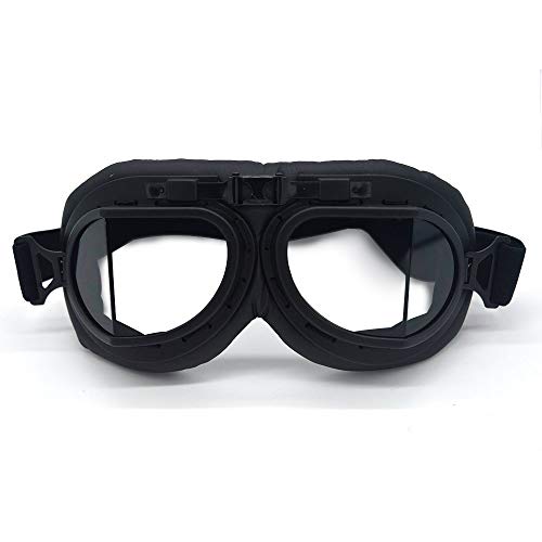Evomosa Motorcycle Goggles Vintage Pilot Style Cruiser Scooter Goggle Outdoor Sand Goggles Bike Racer Cruiser Touring Eyewear For Half Helmet #TOP3