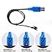 Cecicebb 2 Pack 3.7V 600mAh Li-ion Rechargeable Battery with USB Charger Cable for Double Sided Rotating Tumbling Amphibious Monster Truck E35 DE38 DE40 DE50 DE55 TB202 TM141 Toy Car C63 Battery